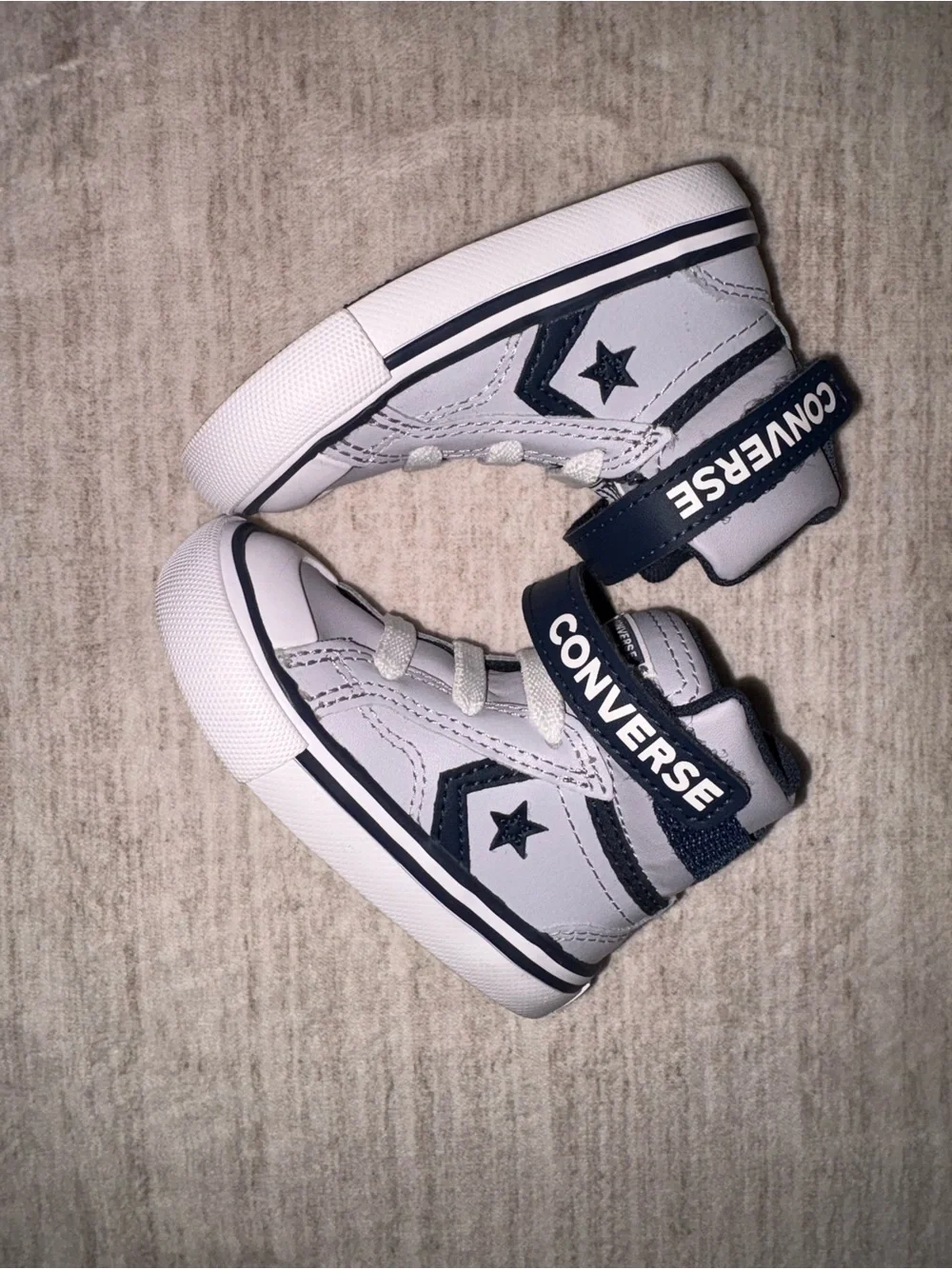 Converse Kids White & Navy Star Player Sneakers
